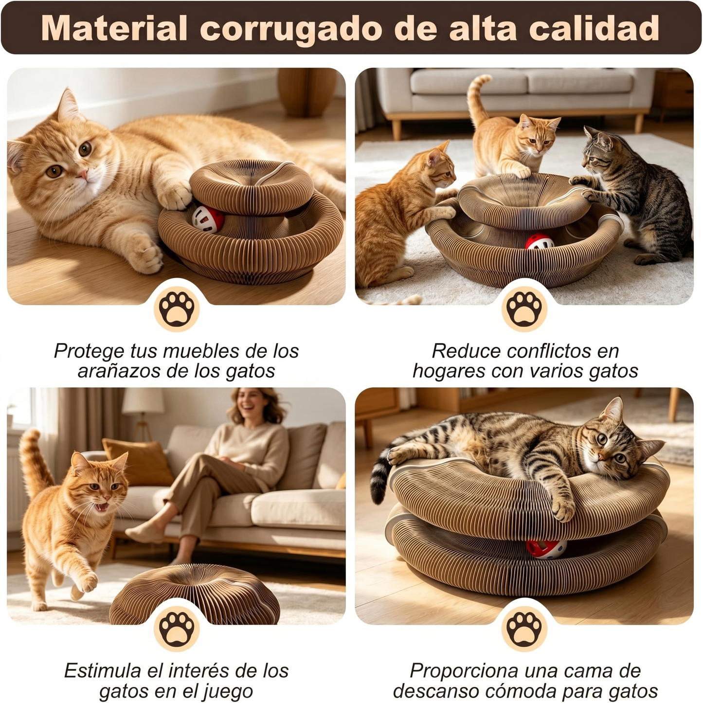 Pawly™ | Rascador Multiforma para Gatos